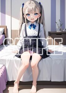 3226【高品質☆A4サイズポスター】アートポスター セクシー 美女 美少女 制服 下着 イラスト かわいい 女の子 同人 オリジナル アニメ