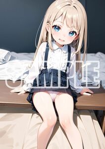 3240【高品質☆A4サイズポスター】アートポスター セクシー 美女 美少女 制服 下着 イラスト かわいい 女の子 同人 オリジナル アニメ