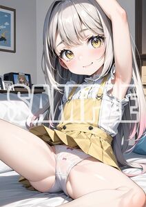 3287【高品質☆A4サイズポスター】アートポスター セクシー 美女 美少女 制服 下着 イラスト かわいい 女の子 同人 オリジナル アニメ