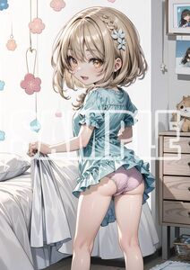 3352【高品質☆A4サイズポスター】アートポスター セクシー 美女 美少女 制服 下着 イラスト かわいい 女の子 同人 オリジナル アニメ