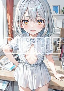 3421【高品質☆A4サイズポスター】アートポスター セクシー 美女 美少女 制服 下着 イラスト かわいい 女の子 同人 オリジナル アニメ