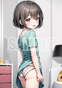 3539【高品質☆A4サイズポスター】アートポスター セクシー 美女 美少女 制服 下着 イラスト かわいい 女の子 同人 オリジナル アニメ