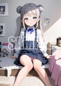 3634【高品質☆A4サイズポスター】アートポスター セクシー 美女 美少女 制服 下着 イラスト かわいい 女の子 同人 オリジナル アニメ