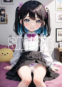 3697【高品質☆A4サイズポスター】アートポスター セクシー 美女 美少女 制服 下着 イラスト かわいい 女の子 同人 オリジナル アニメ