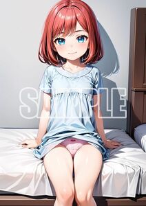 3713【高品質☆A4サイズポスター】アートポスター セクシー 美女 美少女 制服 下着 イラスト かわいい 女の子 同人 オリジナル アニメ