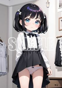 3730【高品質☆A4サイズポスター】アートポスター セクシー 美女 美少女 制服 下着 イラスト かわいい 女の子 同人 オリジナル アニメ