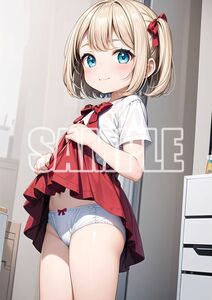 3752【高品質☆A4サイズポスター】アートポスター セクシー 美女 美少女 制服 下着 イラスト かわいい 女の子 同人 オリジナル アニメ