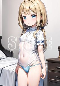 3780【高品質☆A4サイズポスター】アートポスター セクシー 美女 美少女 制服 下着 イラスト かわいい 女の子 同人 オリジナル アニメ