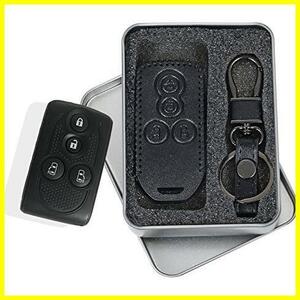 [ early stage shipping!] [fleur] * black B* Daihatsu Tanto Custom wake high class leather smart key case key cover 