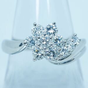 ★1円スタ!【1.00ct】PT900 5.8g ♯16 プラチナ ラウンドブリリアントカット ダイヤモンドリング Diamond Ring ユニセックス 指輪 仕上げ済