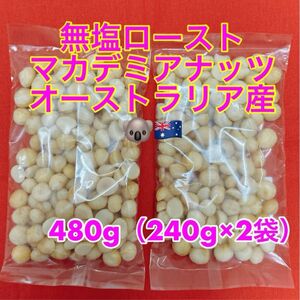 マカデミアナッツ 480g （240g×2）無塩ロースト（マカダミアナッツ）