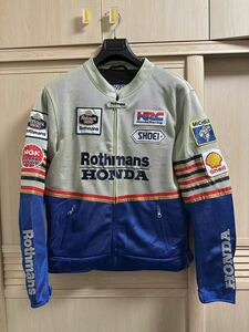 未使用 ロスマンズ ホンダ Rothmans HONDA HRC レーシングスーツ 刺繍メッシュジャケットHRC NSR SHOEI　2XLサイズ