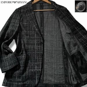  превосходный товар * Emporio Armani весна лето tailored jacket EMPORIO ARMANI стрейч геометрический рисунок общий рисунок Logo печать кнопка 50 M соответствует 