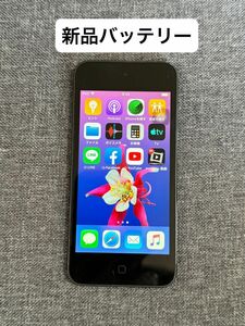 iPod touch 第6世代16GB 音楽プレーヤー　新品バッテリー　美品　グレー