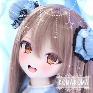 【KOMAKOMA】DDH-10 カスタムヘッド+舌パーツ+アイ2種類　レジン盛り　セミホワイト　Dollfie Dream MDD 