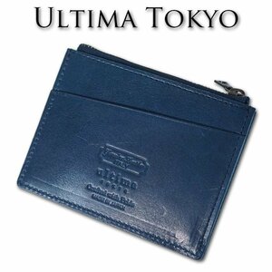 ウルティマトーキョー ultima TOKYO 牛革 パスケース コインケースメンズ ネイビー 紺 新品 正規品 マキアート 日本製 イタリアンレザー