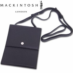 マッキントッシュロンドン MACKINTOSH LONDON 本革 スマホポーチ メンズ ブラック 黒 新品 正規品 スマホバッグ ショルダー