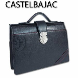 カステルバジャック CASTELBAJAC 牛革 ハンディ ダレスバッグ ドロワット メンズ ブラック 黒 新品 正規品 レザー クラッチバッグ