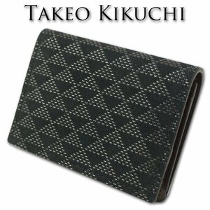 タケオキクチ TAKEO KIKUCHI 牛革 コインケース メンズ ブラック 新品 正規品 小銭入れ 定価19,800円 日本製