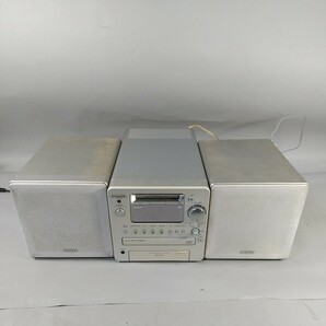 9787■同梱NG aiwa MD STEREO SYSTEM XR-FD1 ＣＤプレーヤー MDステレオシステム 音響機器 シルバー アイワ MDコンポ 通電ＯＫ 現状の画像1