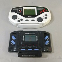 9868■同梱NG エポック LCDゲーム機 2点セット バーコードバトラー2 BARCODE BATTLER Ⅱ ELEVEN サッカー EPOCH 当時物 ジャンク 現状_画像1