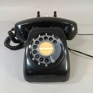 9908# including in a package NG black telephone guarantee . music box dial type 600A2 72 L-N black Showa Retro antique furniture interior telephone machine that time thing present condition 