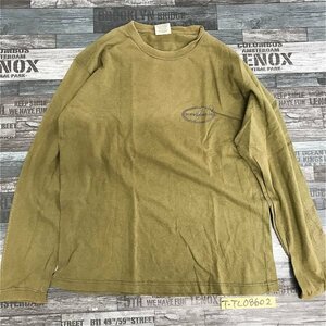 PIKO ピコ メンズ 両面プリント ロンT 長袖Tシャツ M カーキ