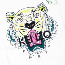 新品正規品 KENZO ケンゾー タイガー ロゴ プリント メンズ ユニセックス 半袖 クルーネック Tシャツ ホワイト size M e-309_画像3