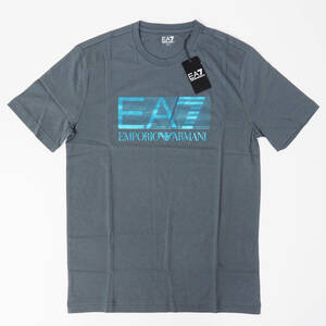 新品正規品 Emporio Armani EA7 エンポリオ アルマーニ 6LPT81 PJM9Z ブランド ロゴ 半袖 クルーネック メンズ Tシャツ グレー S