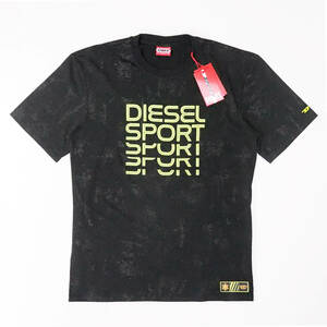 新品正規品 DIESEL ディーゼル SPORT AMTEE-DUNCAN-HT16 半袖 ストレッチ プリント Tシャツ トレーニング ジムウェア M