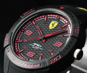 新品 フェラーリ公式 ブラック＆レッド 軽量モデル 30m防水 スクーデリア SCUDELIA FERRARI 腕時計 MOVADO メンズ 未使用