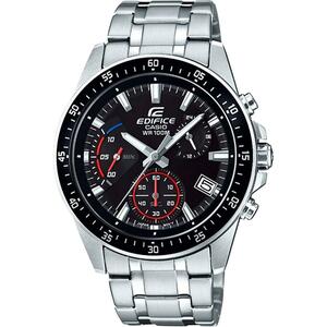 カシオEDIFICEエディフィス欧米モデル 精悍ブラック 100m防水 クロノグラフ 腕時計 新品 未使用 CASIO メンズ