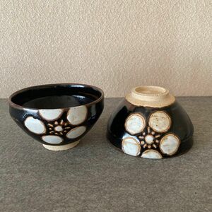 天目　黒　ごはん茶碗　ご飯茶碗　2客セット　お茶碗　おちゃわん　陶芸　手作り