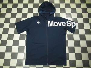 * Descente /DESCENTE* прекрасный товар M MoveSport cuatro сенсор полный Zip f-ti темно-синий короткий рукав тренировочный Parker 