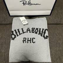 RHC × BILLABONG Logo Tee【XLサイズ】ロゴティー 半袖Tシャツ グレー 灰色 ビラボン RHCロンハーマン別注 バックロゴ ポケットT【新品】_画像2