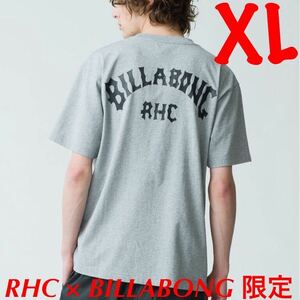 RHC × BILLABONG Logo Tee【XLサイズ】ロゴティー 半袖Tシャツ グレー 灰色 ビラボン RHCロンハーマン別注 バックロゴ ポケットT【新品】