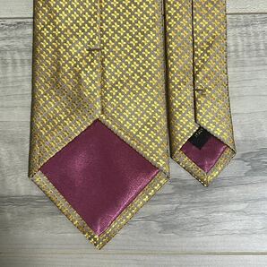 ルイヴィトン/LOUIS VUITTON ダイヤ柄 黄色 ネクタイ 約3.5万円の画像9