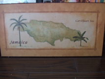 ★ ジャマイカ / ジャマイカの地図 レゲエ 壁掛け 合板 / サイズ縦26cm横52cm厚さ1.3cm ★_画像3