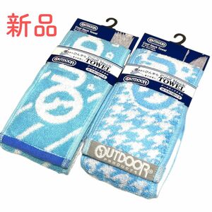 《新品》クールネックタオル　アウトドア　2個セット　保冷剤各3個入り　OUTDOOR 熱中症対策　ロングタオル　冷却グッズ　a-5