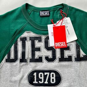 ☆新品☆DIESEL ディーゼル　ラグランスリーブTシャツ　XSサイズ　