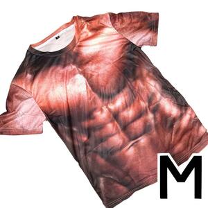 M筋肉 マッチョ Tシャツ おもしろ 3DTシャツ ムキムキ マッチョ男 M