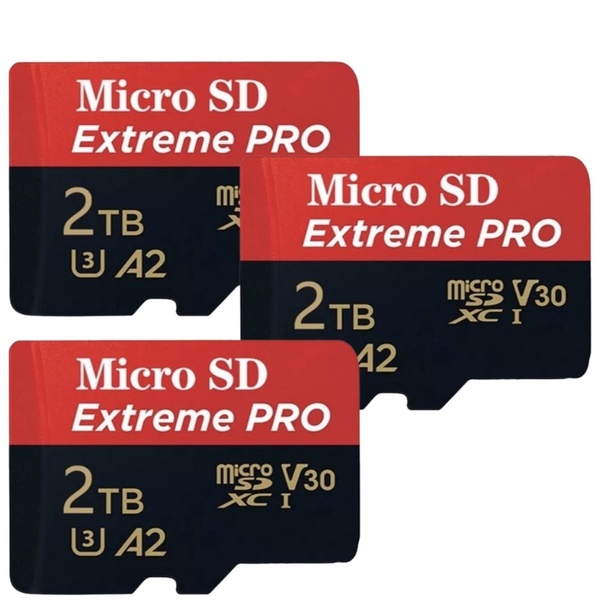 【3枚セット】　2TB microSD　★アダプター プラケース付き　　　マイクロSD microSDカード SDカード ２テラ 1TB １テラ 128GB 64GB