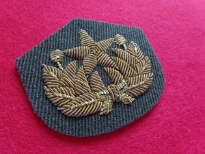 [復刻]大日本帝国陸軍近衛略帽用金モール刺繍帽章(未使用)