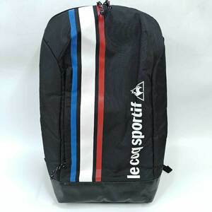 [ used ] Le Coq rucksack backpack closet square backpack tennis racket 2 pcs insertion . black QTALJA04 le coq sportif