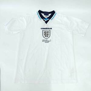 【中古】アンブロ サッカー イングランド代表 EURO 1996 6/18 VS オランダ 記念 ホーム ユニフォーム L メンズ UMBRO