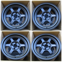 【在庫あり】VORK RACING TE37V 2324 MODEL 15×8.0J+25 PCD100-4H 4本 MB ■ レイズ RAYS 鍛造 軽量 ボルクレーシング_画像1