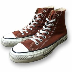 CONVERSE ALL STAR HI 90s 90年代　USA製コンバース ブラウン　オールスター　キャンバス ハイカットスニーカー US7.5 JP26cm ビンテージ