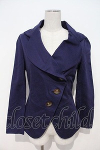 【USED】Vivienne Westwood / ナナメボタンスウェットラブジャケット 1 紫 【中古】 I-24-04-11-001-jc-HD-ZI