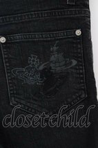 【USED】Vivienne Westwood MAN / オーブ刺繍ストレッチデニムパンツ 44 ブラック 【中古】 O-24-04-21-062-pa-YM-OS_画像6