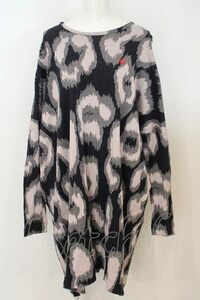 【USED】Vivienne Westwood / CHOICE 単色オーブ刺繍レオパードカットワンピース 2 ネイビー×ピンク 【中古】 O-24-04-07-015-op-IG-OS